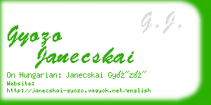 gyozo janecskai business card